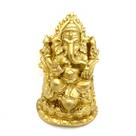 Imagem Ganesh Trono Escultura Resina Estátua 12 cm