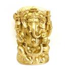 Imagem Ganesh Trono Escultura Resina Estátua 14 cm