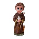 Imagem Infantil de São Francisco de Assis Pequeno em Resina 8 cm Imagem Católica Miniatura Decoração