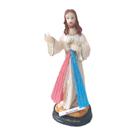 Imagem Jesus Misericordioso com Oração 12cm Resina