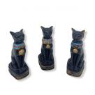Imagem kit 3 Batets Escultura Resina Estátua 6 cm