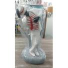 Imagem Malandro Dançando Bco Escultura Gesso Estatua 20 Cm