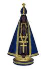 Imagem nossa senhora aparecida 20cm resina c/ perolas - Iracema