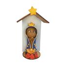 Imagem Nossa Senhora Aparecida em Biscuit no Oratório MDF 15cm