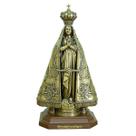 Imagem Nossa Senhora Aparecida em metal ouro velho 32 cm ARE7633