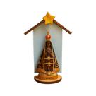 Imagem Nossa Senhora Aparecida em Resina no Oratório MDF 12cm