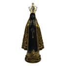 Imagem Nossa Senhora Aparecida Mármore Bronze Coroa Metal 24