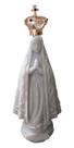 Imagem Nossa Senhora Aparecida Mármore Coroa Dourada FOLHADA