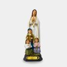 Imagem Nossa Senhora de Fátima com pastorinhos 15cm resina R3690
