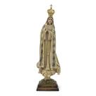 Imagem Nossa Senhora de Fatima de Portugal Envelhecida Importada Resina 38 cm