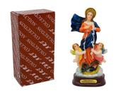 Imagem Nossa Senhora Desatadora De Nós 12cm - Enfeite Resina - Tascoinport Comercial Ltda