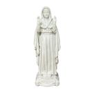 Imagem Nossa Senhora do Equilíbrio Resina Branca 20cm Devoção Fé Amor