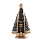 Imagem Nossa Sra. Aparecida 30cm Gesso Resinado c/ Bandeira