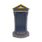 Imagem Oratório Preto e Dourado Escultura Resina 24 Cm