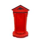 Imagem Oratório Vermelho e Preto Escultura Resina 24 Cm