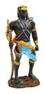 Imagem Orixa Oxossi Azul Escultura Resina Estatua 25 Cm