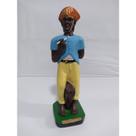 Imagem Pai Mane Baiano Escultura Gesso 20 Cm Imagem Pai Mane Baiano Escultura Gesso 20 Cm