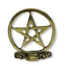 Imagem Pentagrama Metal Dourado Escultura Resina 5 cm