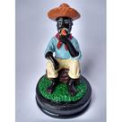 Imagem Preto Velho Escultura Gesso Estatua 10 Cm
