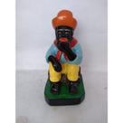 Imagem Preto Velho Joao Escultura Estatua Gesso 20 Cm