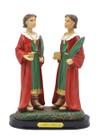 Imagem religiosa cosme e damião de resina 14cm