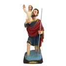 Imagem Religiosa São Cristóvão 30,5cm Santo em Resina Imagem Religiosa São Cristóvão 30,5cm Santo em Resina