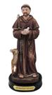 Imagem religiosa são francisco de assis de resina 14cm