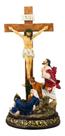 Imagem Resina Crucificação Jesus Cruz Crucifixo De Mesa 30