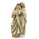 Imagem Sagrada Familia Afetuosa Dourada Importada Resina 40 cm