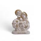 Imagem Sagrada Família Gesso Off White 18cm Decoração Religiosa Casa Sala Oratório VÁRIAS VARIEDADES
