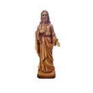 Imagem Sagrado Coração Jesus Resina Madeira Importada 28cm