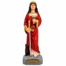 Imagem Santa Bárbara 19,5 cm em Gesso Estátua Religiosa