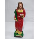 Imagem Santa Luzia Escultura Gesso Estatua 20 Cm