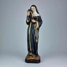Imagem Santa Rita De Cássia Com Crucifixo E Terço 41cm G! Realista Imagem Santa Rita De Cássia Com Crucifixo E Terço 41cm G! Realista