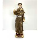 Imagem São Francisco de Assis Pombo Escultura Resina 28 cm