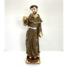 Imagem São Francisco de Assis Pombo Escultura Resina 28 cm Imagem São Francisco de Assis Pombo Escultura Resina 28 cm