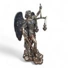 Imagem São Miguel Arcanjo em Bronze Balança da Justiça 28 cm Imagem São Miguel Arcanjo em Bronze Balança da Justiça 28 cm