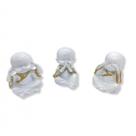 Imagem Trio Budas Escultura Resina Estátua 05 cm