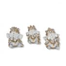 Imagem Trio Ganesh Escultura Resina Estátua 08 cm Imagem Trio Ganesh Escultura Resina Estátua 08 cm