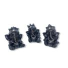 Imagem Trio Ganesh Preto Escultura Resina 08 cm Imagem Trio Ganesh Preto Escultura Resina 08 cm