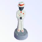 Imagem Zé Pelintra Branco Escultura Resina Estatua 10 Cm