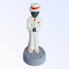 Imagem Zé Pelintra Branco Escultura Resina Estatua 10 Cm