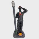 Imagem Zé Pelintra No Poste Preto Escultura Resina 28 Cm Imagem Zé Pelintra No Poste Preto Escultura Resina 28 Cm
