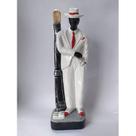 Imagem Ze Pilintra C/ Poste Escultura Gesso Estatua 20 Cm