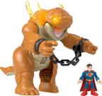 Imaginext DC Super Friends Figura de Ação Superman E Kaiju para crianças a partir de 3 anos