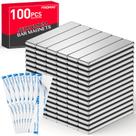 Ímãs de barra FINDMAG Neodímio 100PCS 60x10x3mm com adesivo