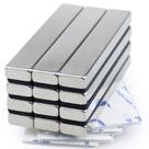 Ímãs de barra MIKEDE Neodímio 60x10x5 mm com adesivo, pacote com 12