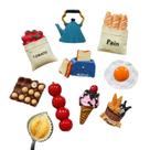 Ímãs de geladeira 3D Food 10 unidades de ímãs de geladeira de resina