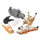 Ímãs de geladeira, 6 peças, estatuetas fofas de animais fofos em PVC Sleepy Animal 3D