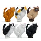 Ímãs de geladeira Cute Cat 3D Resin 6 unidades para geladeira
